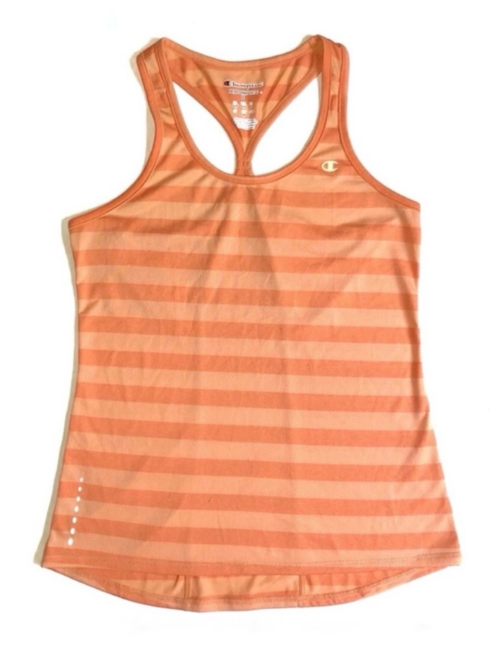 Champion Orange Striped Tank Top Small